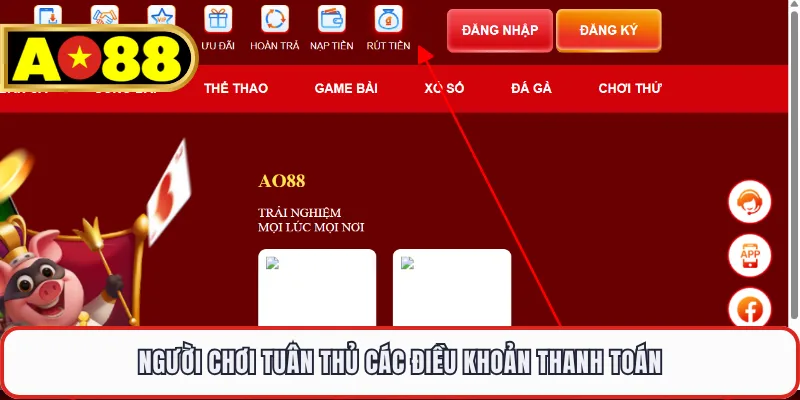 Người chơi tuân thủ các điều khoản thanh toán