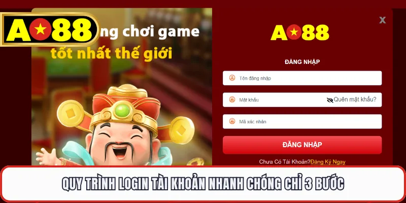 Quy trình login tài khoản nhanh chóng chỉ 3 bước